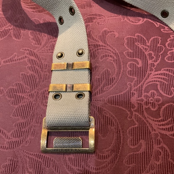 Burberry  Beige Canvas Eyelet Belt 30”/75cm - Picture 8 of 15